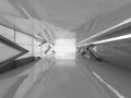 Abstract modern architecture background, empty open space interi Royalty Free Stock Photo