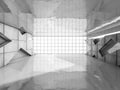 Abstract modern architecture background, empty open space interi Royalty Free Stock Photo