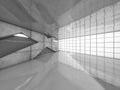 Abstract modern architecture background, empty open space interi Royalty Free Stock Photo