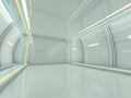 Abstract modern architecture background, empty open space interior. 3D Royalty Free Stock Photo