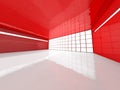 Abstract modern architecture background, empty open space interi Royalty Free Stock Photo