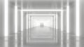Abstract modern architecture background, empty open space interior. 3D rendering Royalty Free Stock Photo