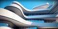 Abstract modern architecture mesmerizes with its fusion of form and function. Sleek lines, innovative shapes, and