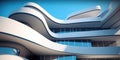 Abstract modern architecture mesmerizes with its fusion of form and function. Sleek lines, innovative shapes, and Royalty Free Stock Photo