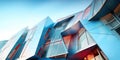 Abstract modern architecture mesmerizes with its fusion of form and function. Sleek lines, innovative shapes, and