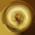 Abstract art geometric swirl background - gold yellow, beige and dark brown colored