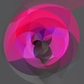 Modern art geometric swirl background - hot pink, magenta, fuchsia, rose, purple and medium gray colored