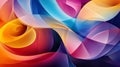 Abstract Modern Art with Overlapping Colorful Shapes
