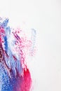 Abstract modern art, red and blue color painting