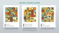 Simple geometric colorful Bauhaus pattern. Minimal design colorful Bauhaus covers. Royalty Free Stock Photo