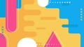 Abstract Modern Background Flat and Geometric Shapes Design with Bright Colors.Vector Illustration Royalty Free Stock Photo