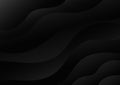 Abstract modern black dynamic wave layer background and texture