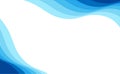 Abstract modern blue ocean wave banner vector background Royalty Free Stock Photo