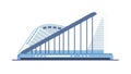 Abstract Modern Bridge, Architectural Icon, vector design Generative AI Royalty Free Stock Photo