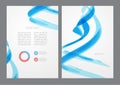 Abstract modern bright blue flyer. Royalty Free Stock Photo