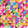 Abstract modern bright colorful random triangles seamless pattern. Royalty Free Stock Photo