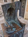 Abstract Modern Bronze Sculpture, Medieval Girona, Spain