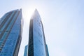 Abstract modern business buildings and blue sky, Singapore finance district Royalty Free Stock Photo