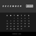 Abstract and modern calendar of 2020 Royalty Free Stock Photo