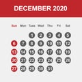 Abstract and modern calendar of 2020 Royalty Free Stock Photo