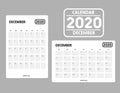 Abstract and modern calendar of 2020 Royalty Free Stock Photo