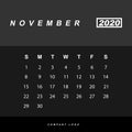 Abstract and modern calendar of 2020 Royalty Free Stock Photo