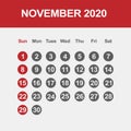 Abstract and modern calendar of 2020 Royalty Free Stock Photo