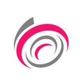 abstract modern circle vortex logo design vector graphic element