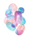 Abstract modern composition. Watercolor elements background Royalty Free Stock Photo