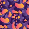 Abstract modern curve forms seamless pattern.