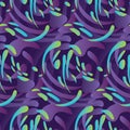 Abstract modern curve forms seamless pattern.