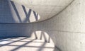 abstract modern curved concrete interior