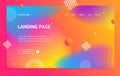 Abstract Modern Design Landing Web Page Template. Vector