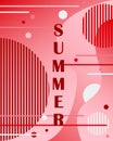 Abstract, modern dynamic background for your design. Gradient shapes. Summer poster