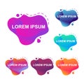 Abstract Modern Dynamical Gradient Colored Liquid Fluid Shape Banner