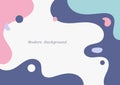 Abstract modern fluid pastel color on white background flat minimal design Royalty Free Stock Photo