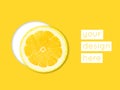 Abstract modern food graphical background with lemon.