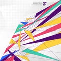 Abstract modern geometric colorful and lines triangle futuristic
