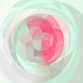 Abstract modern geometric swirl background - pastel pink, mint green and light gray colored