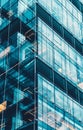 Abstract modern glass office building in downtown Royalty Free Stock Photo