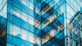 Abstract modern glass office building in downtown Royalty Free Stock Photo