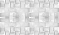 3d rendering. Abstract modern gray square tile cube box pattern wall background Royalty Free Stock Photo