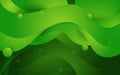 Abstract modern green dynamic fluid background design