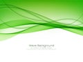 Abstract modern green wave background