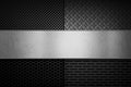 Abstract modern grey perforated metal plate texture Royalty Free Stock Photo