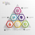 Abstract modern hexagonal infographic. 3d digital illustration