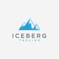 Abstract modern Iceberg logo icon vector template