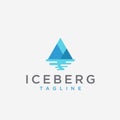 Abstract modern Iceberg logo icon vector template