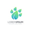 Abstract modern leaf footprint logo icon vector template