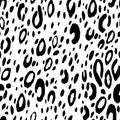 Abstract modern leopard seamless pattern. Animals trendy background. Black and white decorative vector stock Royalty Free Stock Photo